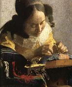 Jan Vermeer Details of The Lacemaker USA oil painting artist